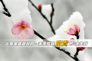 出身家庭越貧窮，未來就越富貴的3大生肖