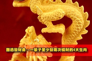 難逃發財命，一輩子至少發兩次橫財的4大生肖