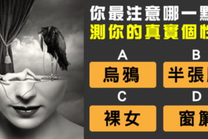 準!!法國知名圖片測驗！你最注意哪一點?看出你的真實個性