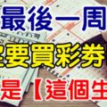 7月最後一周，這4個生肖一定要快去買彩券啊！尤其是「這個生肖」財運當頭，勢不可擋！