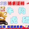 10月21日時來運轉一路發，牛狗羊虎豬猴，88秒內打開，好運跟著來『16888』