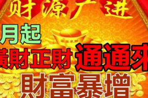 6月起，橫財正財通通來！財富暴增的三大生肖！