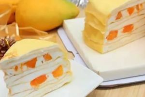 超好吃的芒果千層蛋糕做法~