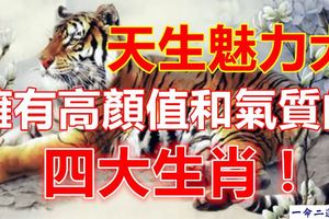天生魅力大,擁有高顏值和氣質的四大生肖！