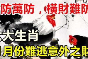 這六大生肖11月份，千防萬防，橫財難防！難逃意外之財！