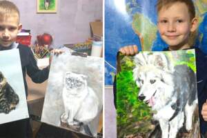 9歲童畫「神似寵物肖像畫」卻不收錢　他超成熟：捐飼料給收容所就好