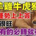 3月運勢上上簽，【馬羊雞牛虎猴】財運很旺！