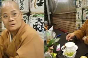 身穿袈裟的比丘尼「大口吃肉喝酒」戴香奈兒名錶好奢華，沒想到她原來是.....