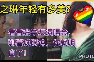 關之琳年輕有多美？看看張學友演唱會，郭富城眼神，你就明白了！