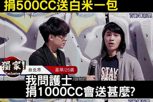 请问捐1000cc，会送什么呢？