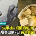 放烘手機吹3分鐘，培養皿2日長滿真菌「比別處還多」！