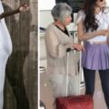 50歲蕭薔現身機場，穿健美褲大秀身材好驚豔，大長腿才敢這麼搭！