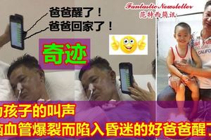 「爸爸醒了爸爸回家了」幼子叫醒昏迷爸爸（附視頻）