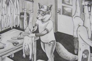13張「人類與動物交換身份」的超暗黑插畫，#2「鵝肝醬」原來人類是如此殘忍！