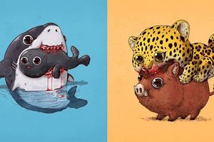 11張萌化版「動物在吃著獵物」進食插畫，血腥的畫面竟然變得超無違和感！