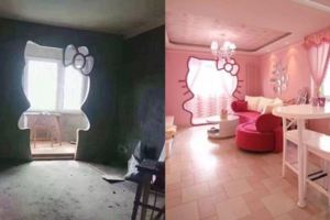 老婆花30萬裝HelloKitty粉色公主房，老公看完淚崩……！