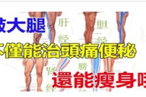 敲大腿不僅能治頭痛便秘、還能瘦身，好處多到數不清！