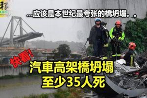 汽車高架橋坍塌至少35人死