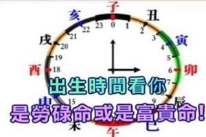 出生時間看你是勞碌命或是富貴命!神準!