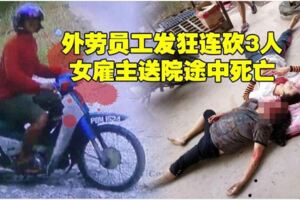 外勞員工發狂連砍3人女僱主送院途中死亡!