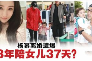 楊冪罕談「小糯米」．被爆「3年只陪女兒37天」！