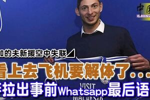 加的夫新援空中失聯‧「看上去飛機要解體了...」薩拉出事前Whatsapp最後語音