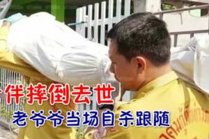 老伴摔倒去世老爺爺當場自殺跟隨，老夫妻雙雙死在家中