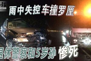 雨中失控車撞羅釐退休警察和5歲孫慘死