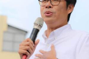 颱風來襲陳其邁視察高屏溪攔河堰 穩定高雄供水