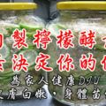 【自製檸檬酵素】酵素決定你的健康，為家人健康DIY，喝了皮膚白嫩，身體苗條了！