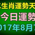 十二生肖運勢天天看，今日運勢：2017年8月7日