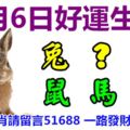 3月6日好運生肖，春滿人間福滿門！【兔+？+猴+鼠+馬+蛇】『上榜生肖請留言51688一路發財行好運！』