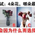 心理測試：4朵花，哪朵最脆弱？測你會因為什麼而選擇離婚