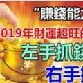 2019年「最能賺錢」的屬相，左手抓錢，右手撈金，富貴跑不了