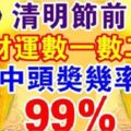 清明節前，財運爆發，中頭獎機率99%的4大生肖