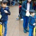 郭晶晶教4歲兒子做慈善，卻因穿雙200塊鞋起非議，網友：李湘笑了