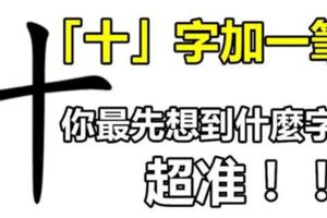 「十」字加一筆，你最先想到什麼字？