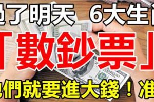 過了明天，這6大生肖就等著「賺大錢」，開始「進鈔票」