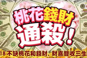 2018桃花錢財，通殺！