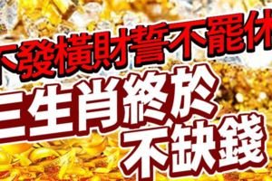 不發橫財誓不甘休！3生肖終於不缺錢！