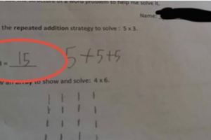 小朋友寫「5×3=15」卻被打錯扣分！媽媽氣得找老師理論後....老師竟然是對的！