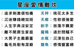 「愛情最難過的坎」，十二星座男交往久了之後會繼續下去嗎！