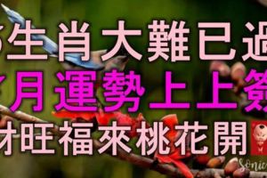 3生肖大難已過，7月運勢上上簽，財旺福來桃花開，喜事絡繹不絕