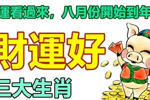 財運看過來，八月份開始到年底，財運會越來越好的3大生肖！