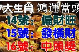 7大生肖，三天鴻運當頭c