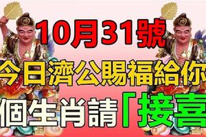 10月31日，濟公送你橫財千萬，六大生肖【接喜了】