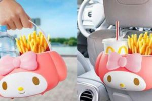 麥當勞x美樂蒂推出超可愛「薯條提籃」旁邊裝可樂、還能掛車上！現在就想訂機票去日本買