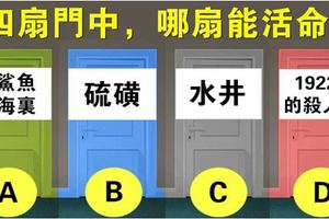 心理學：四扇門中，哪扇能活命？測你的心智年齡有多大！