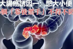 得了大腸癌，是憋出來的？不，5個「幕後黑手」不得不防