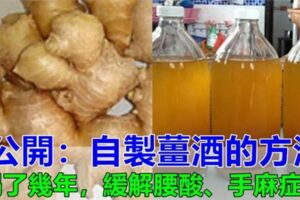 公開：自製薑酒方法，經常吃一勺，能緩解手麻、腰酸等症狀，老年人應該多喝對身體好！！